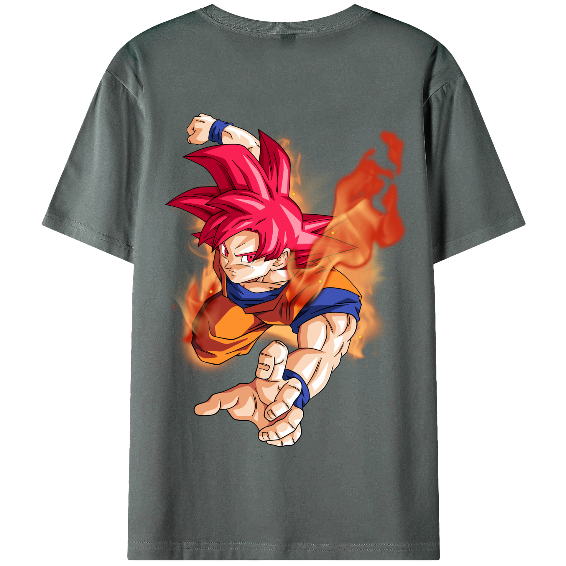 （画像用） ドラゴンボール 孫悟空（そん ごくう）Son Goku カカロット DRAGON BALL Kakarotto 綿100％半袖Tシャツ（背面プリント）